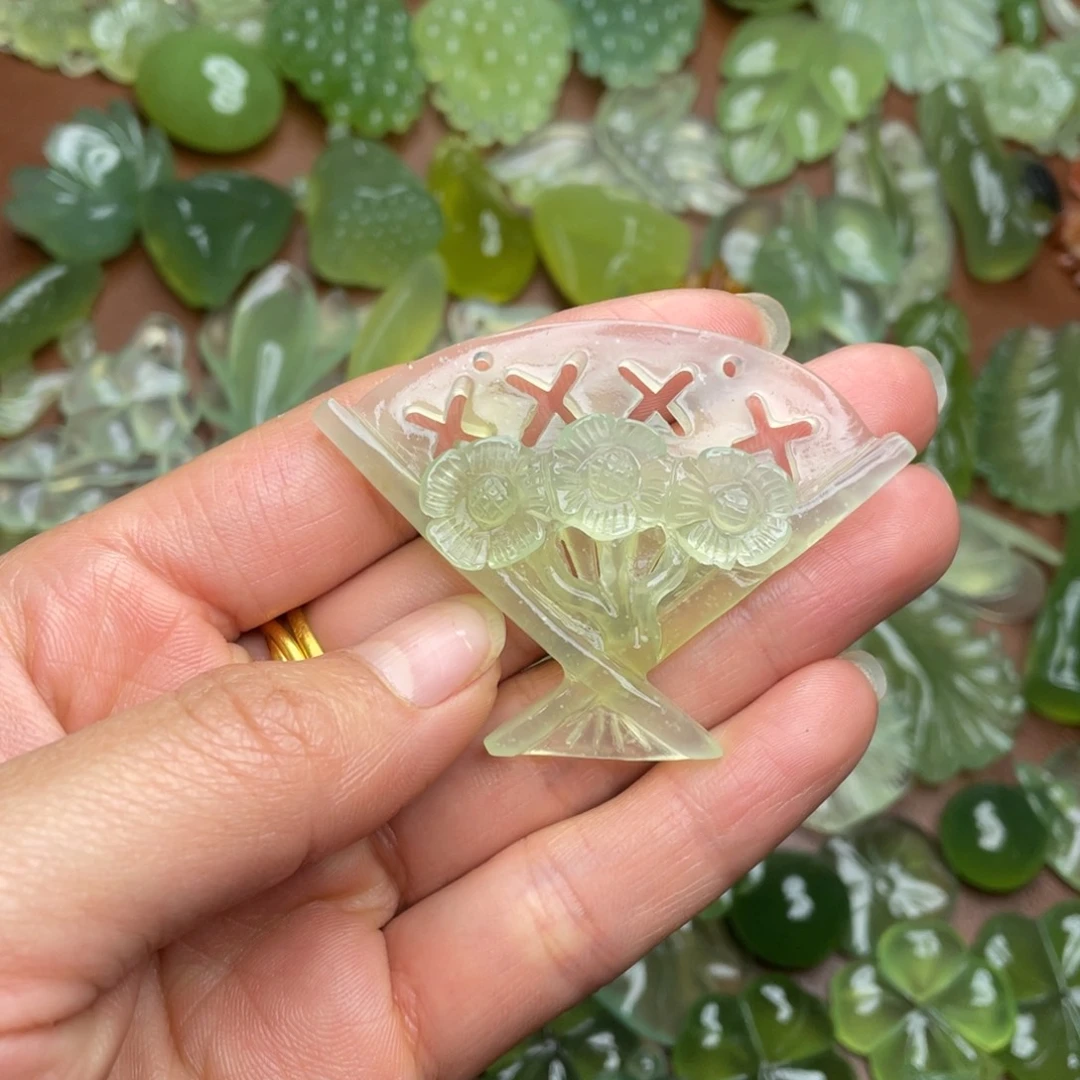 蛇纹石玉合金颈饰