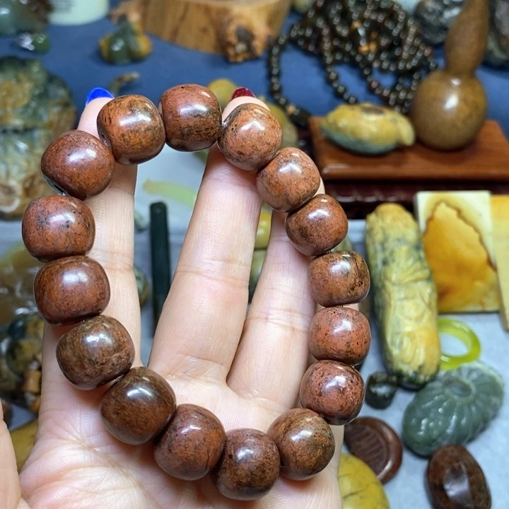 岫岩河磨玉（透闪石质玉）串15未镶嵌