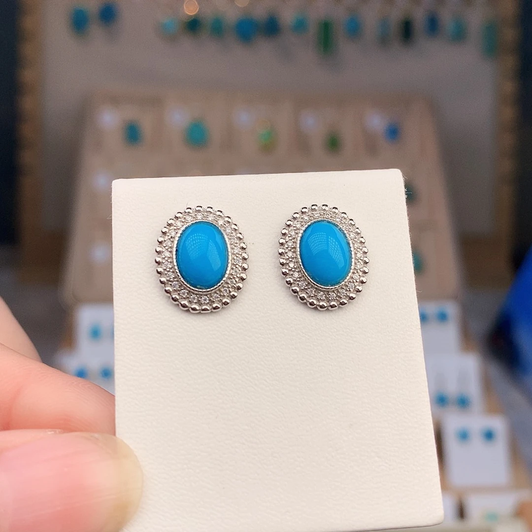 绿松石银S925镶嵌颈饰