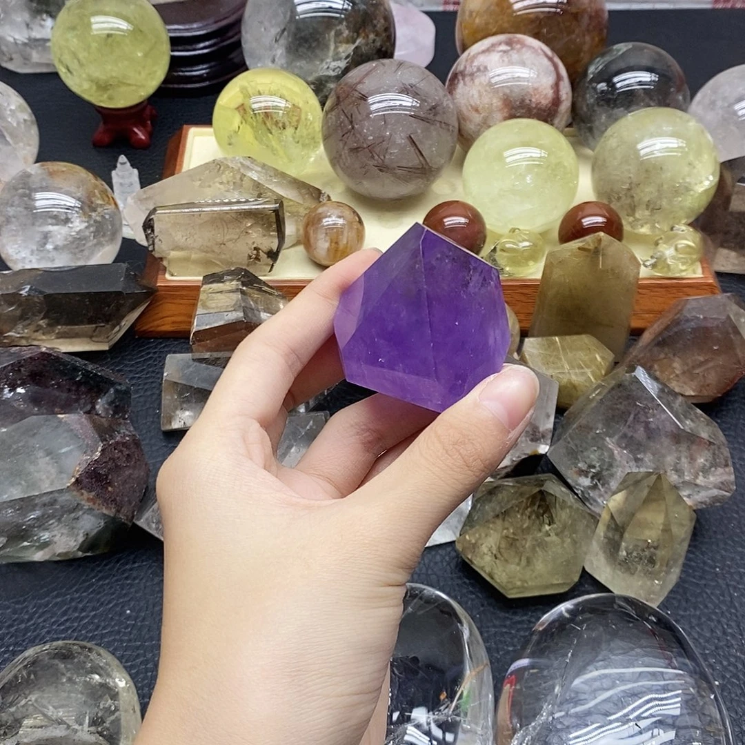 未镶嵌水晶珠宝半成品55水晶石