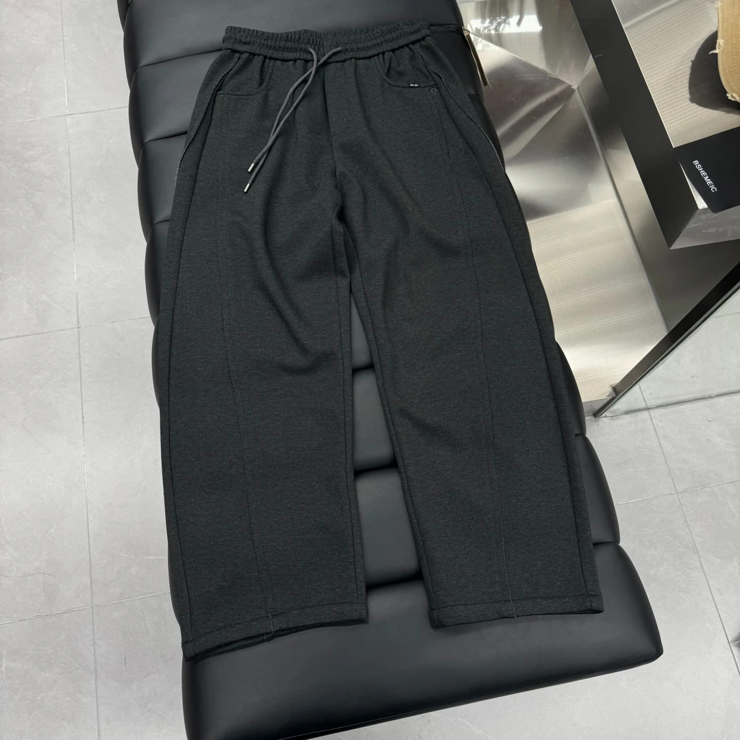 2025潮嘢男士醋酸羊毛莱赛尔秋季美式宽松老钱风直筒休闲裤裤子