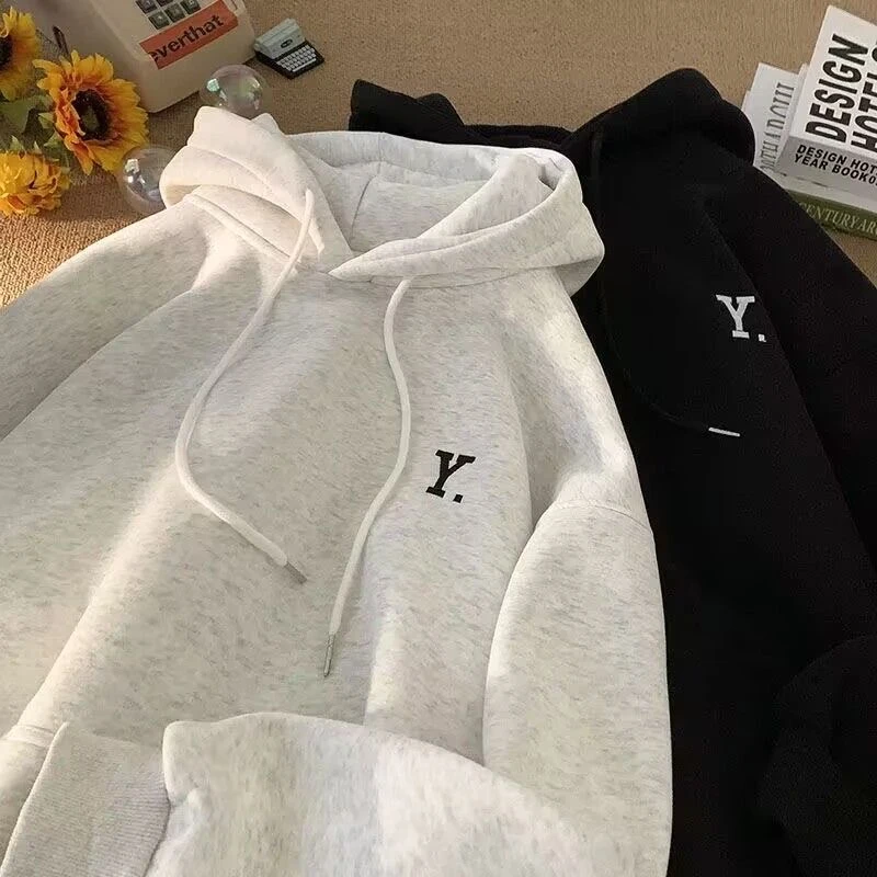 【嘉之兴】薄款连帽圆领宽松卫衣