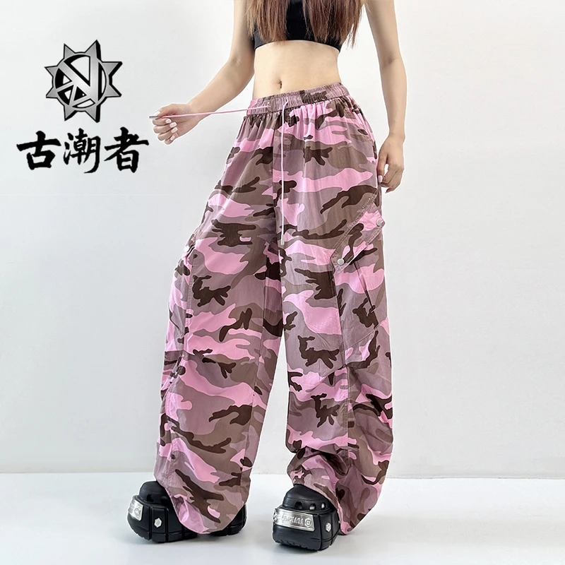 爵士舞夏季薄款长裤工装裤扎染休闲裤宽松春夏工装风西域风