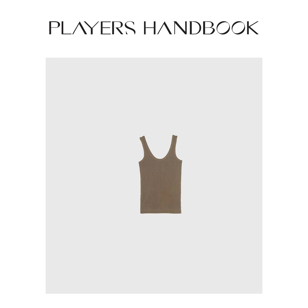 Players Handbook 重工炒色螺纹时尚百搭吊带背心 PH1685