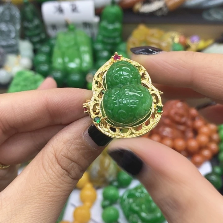 翡翠未镶嵌手链戒指32