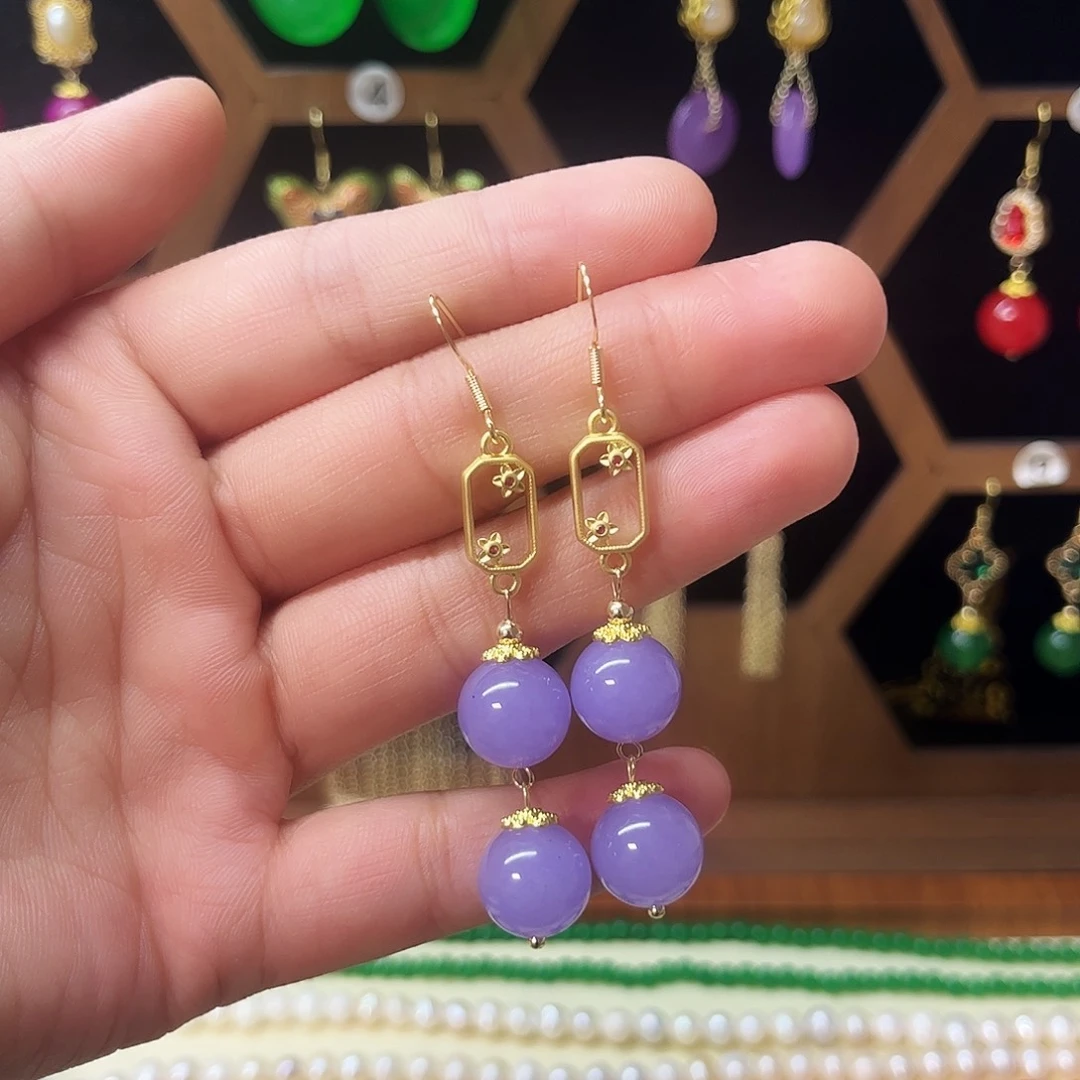 锆石纯铜925银耳饰