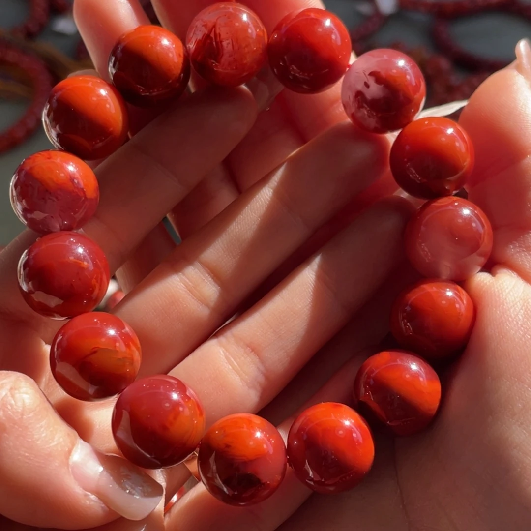 南红玛瑙手链未镶嵌