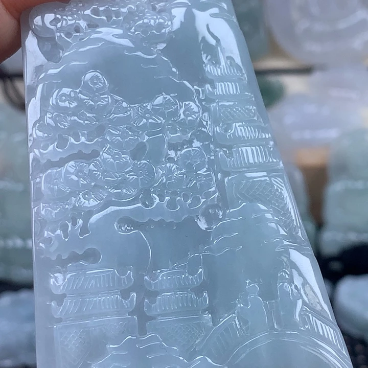 颈饰未镶嵌翡翠山水