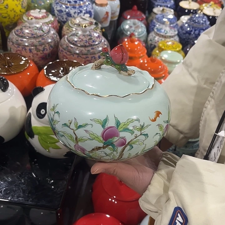 摆件茶叶罐储物罐密封罐@！