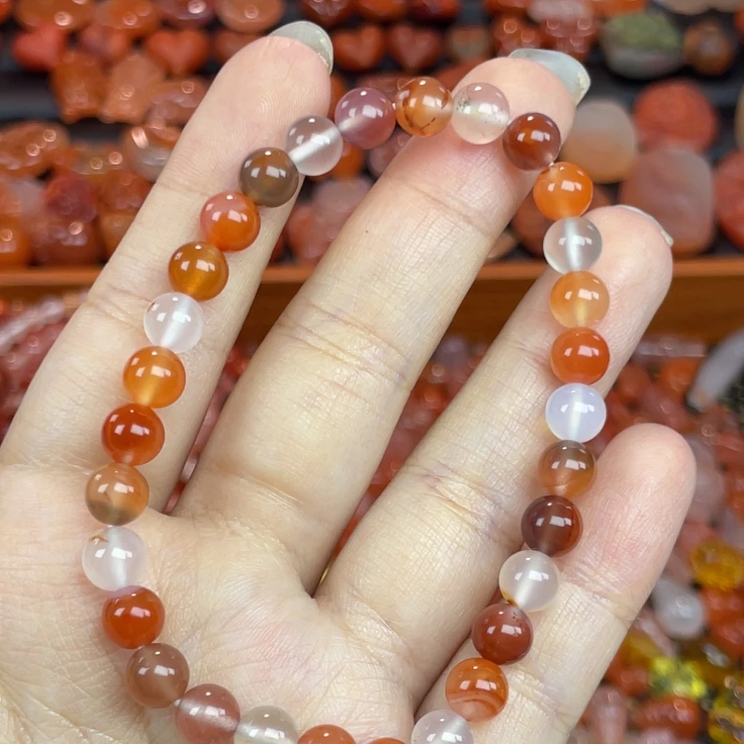 未镶嵌小配饰南红玛瑙多宝单圈