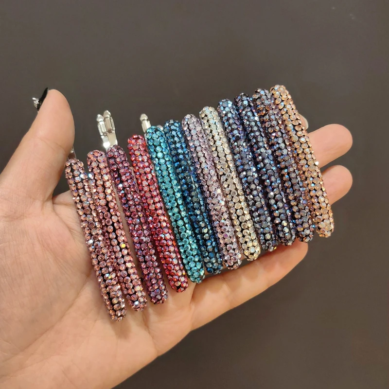 红色钻弹簧夹6公分边夹高级感顶夹洋气款侧边夹轻奢半扎发夹女