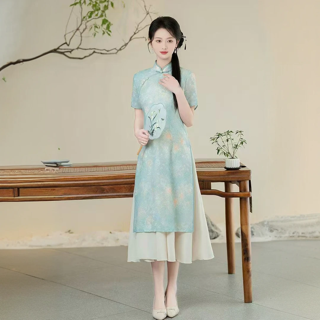 0569 绿林诗意 奥戴 旗袍