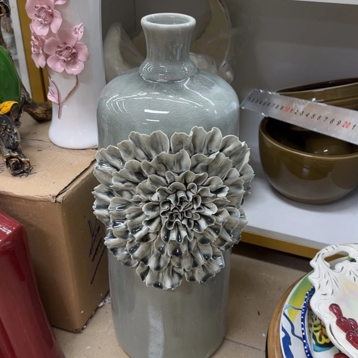 瓷片陶瓷工艺花瓶摆件