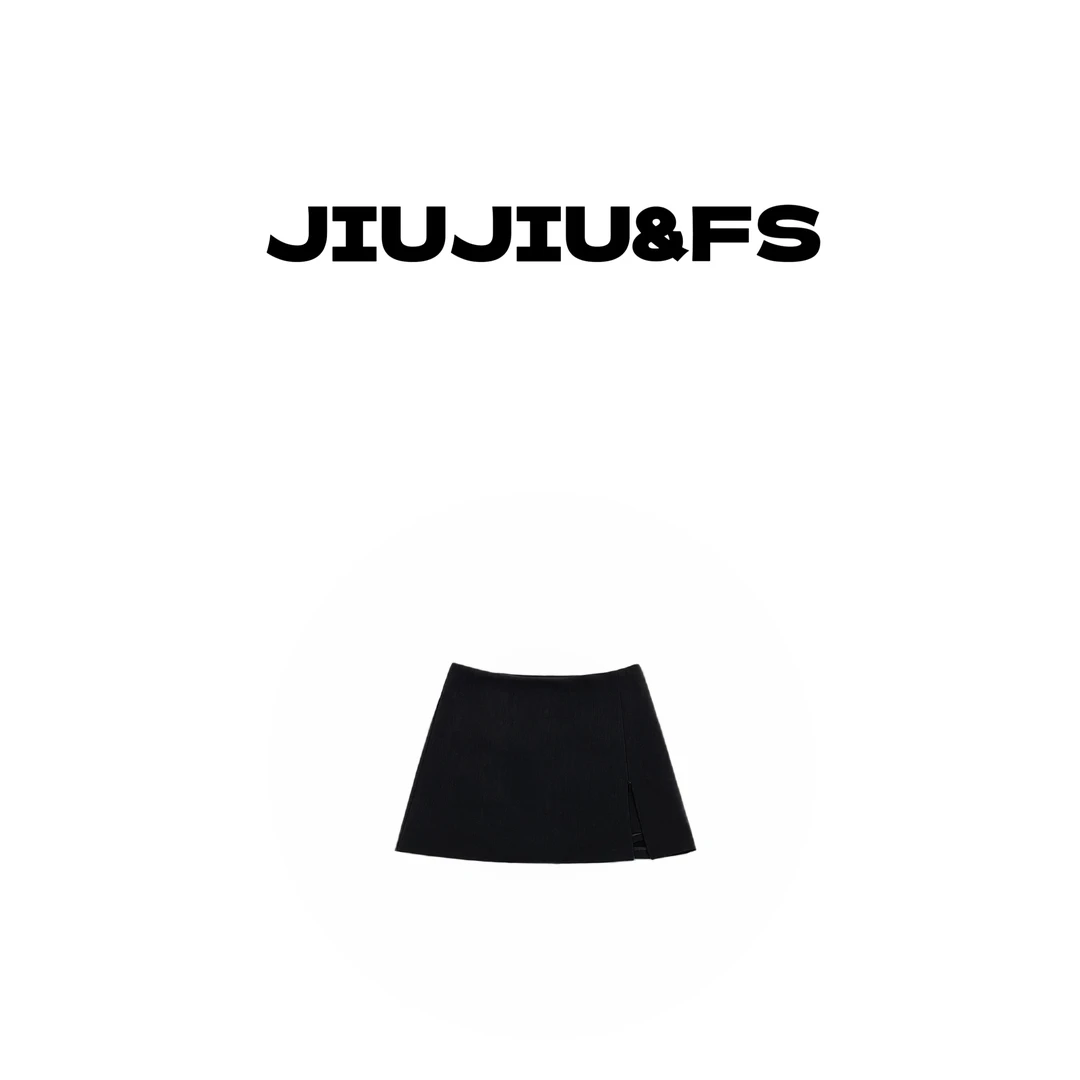 JIUJIU&FS“臀腿高光半裙”版型敲正显瘦简约设计感小众高腰短裙女