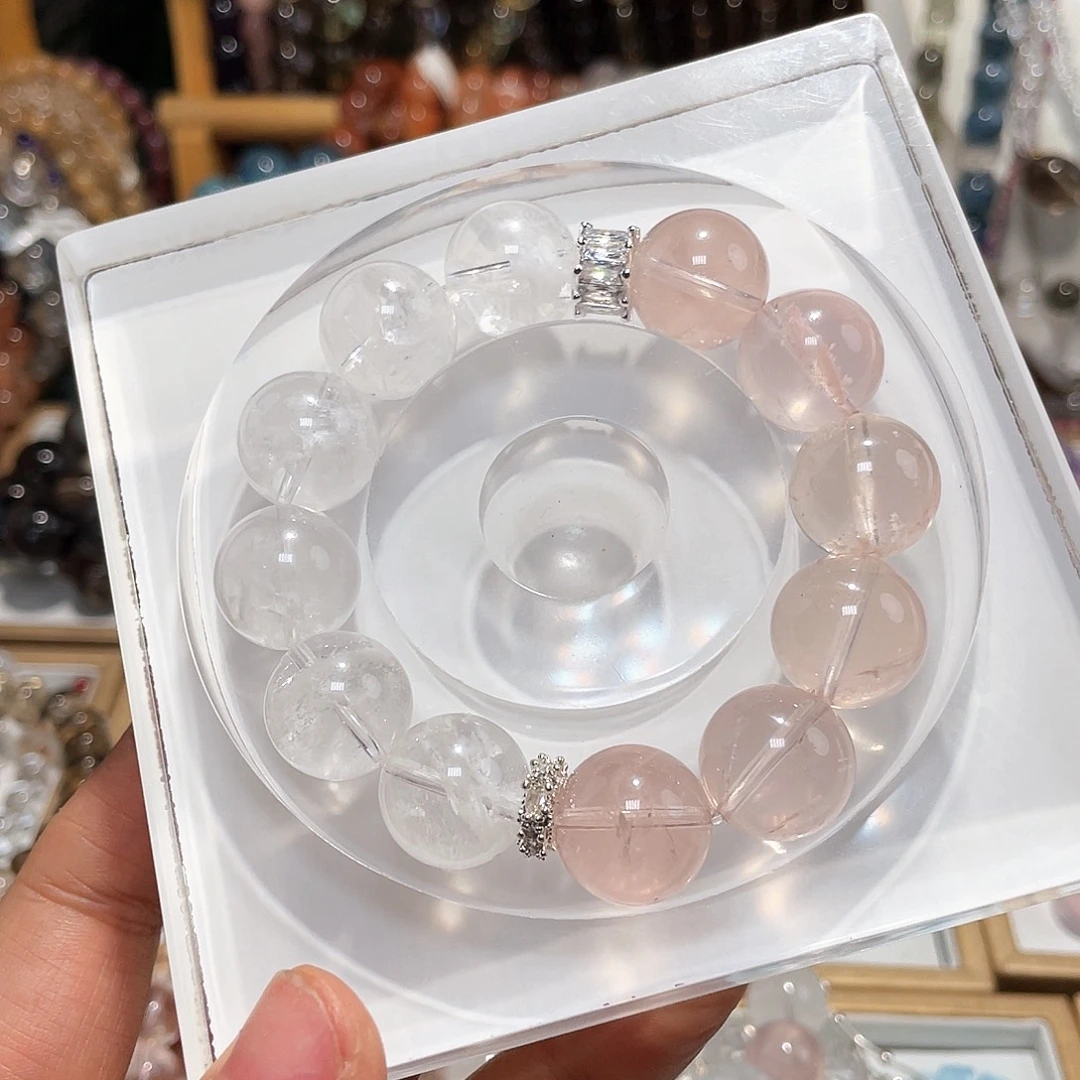 L***y未镶嵌水晶手链白雪花➕粉雪花15➕