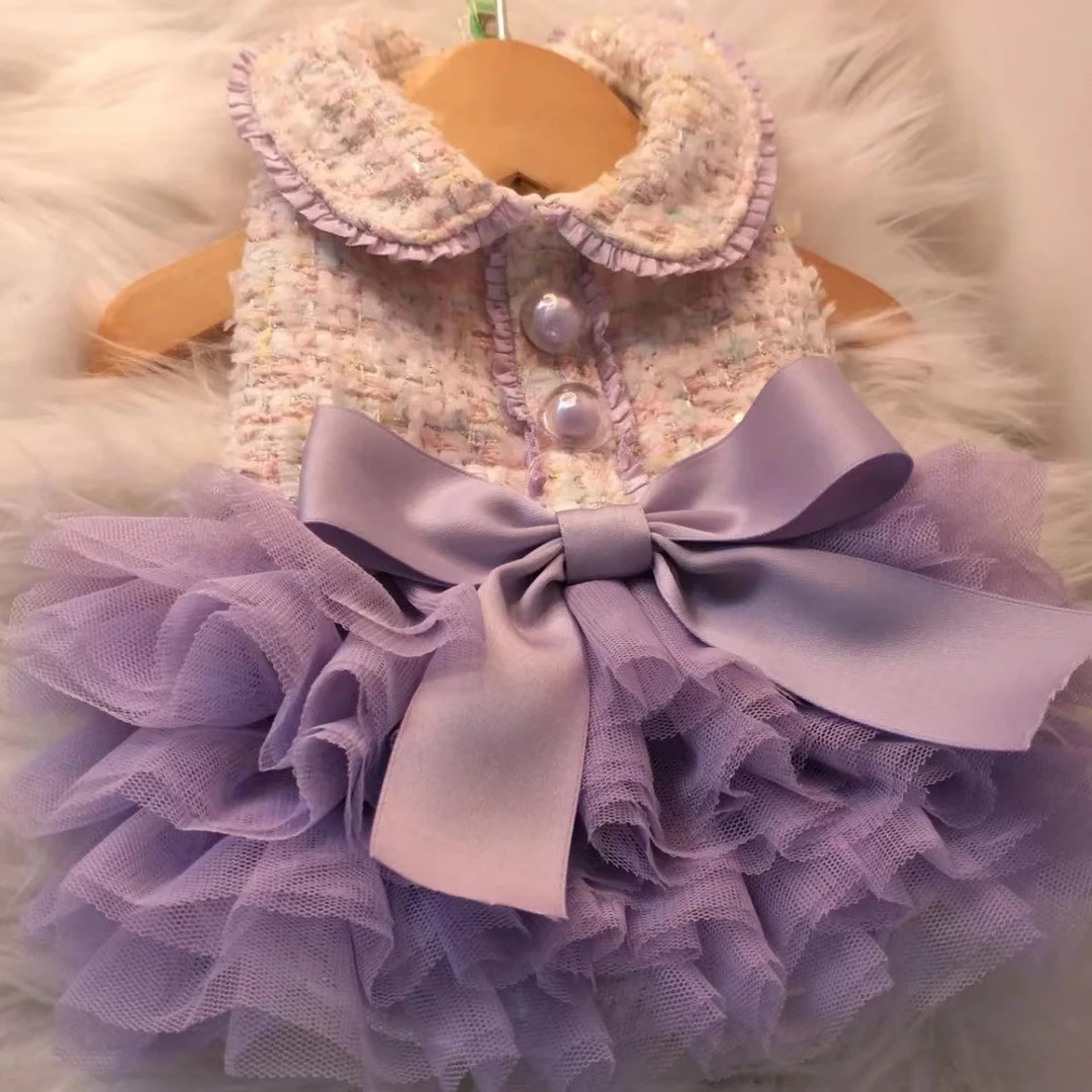 初春碎花连衣裙宠物服饰马尔济斯博美狗狗衣服猫咪衣服春夏款
