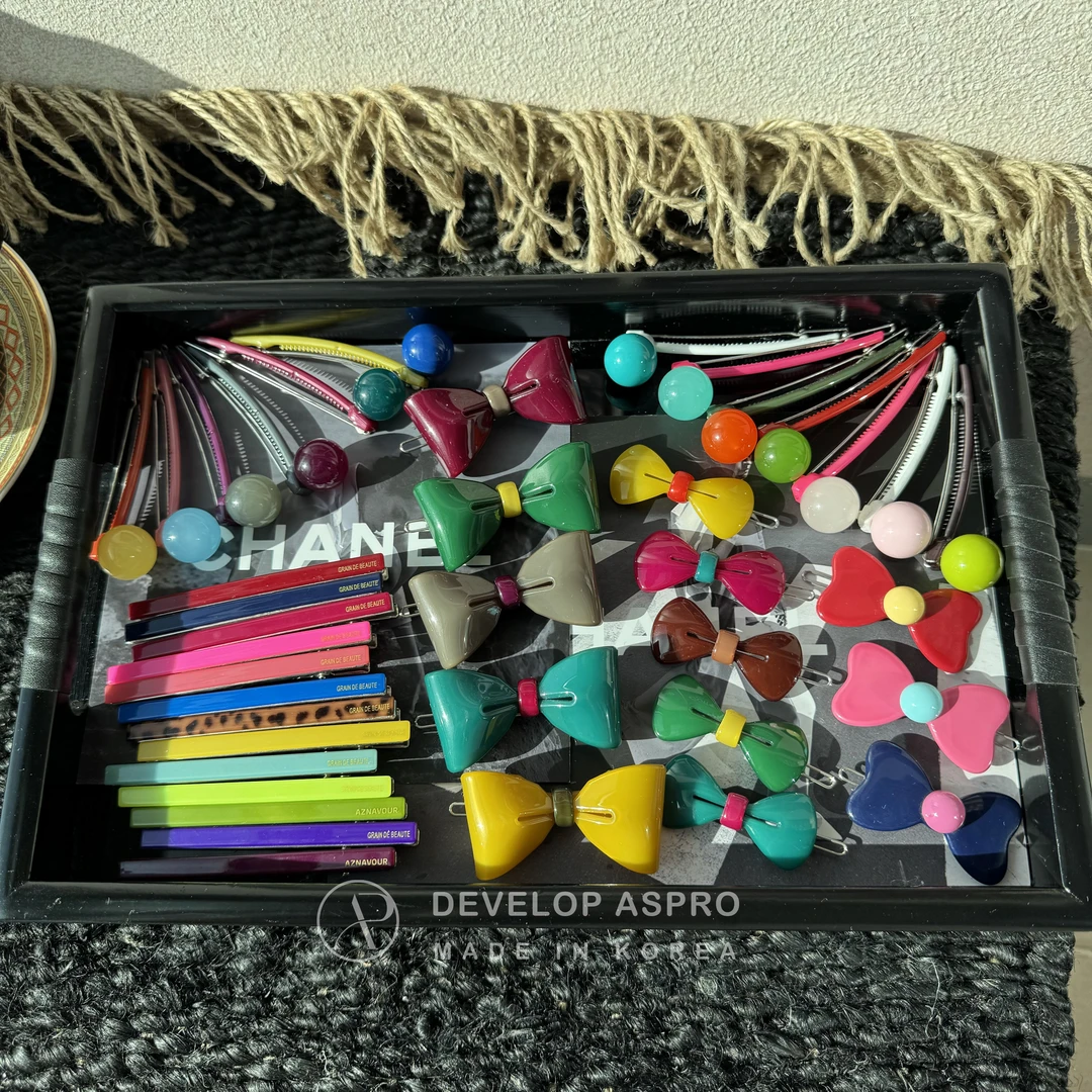 【现货 韩国AZ树脂边夹合集】韩国新款正品边夹青蛙扣一字夹A13