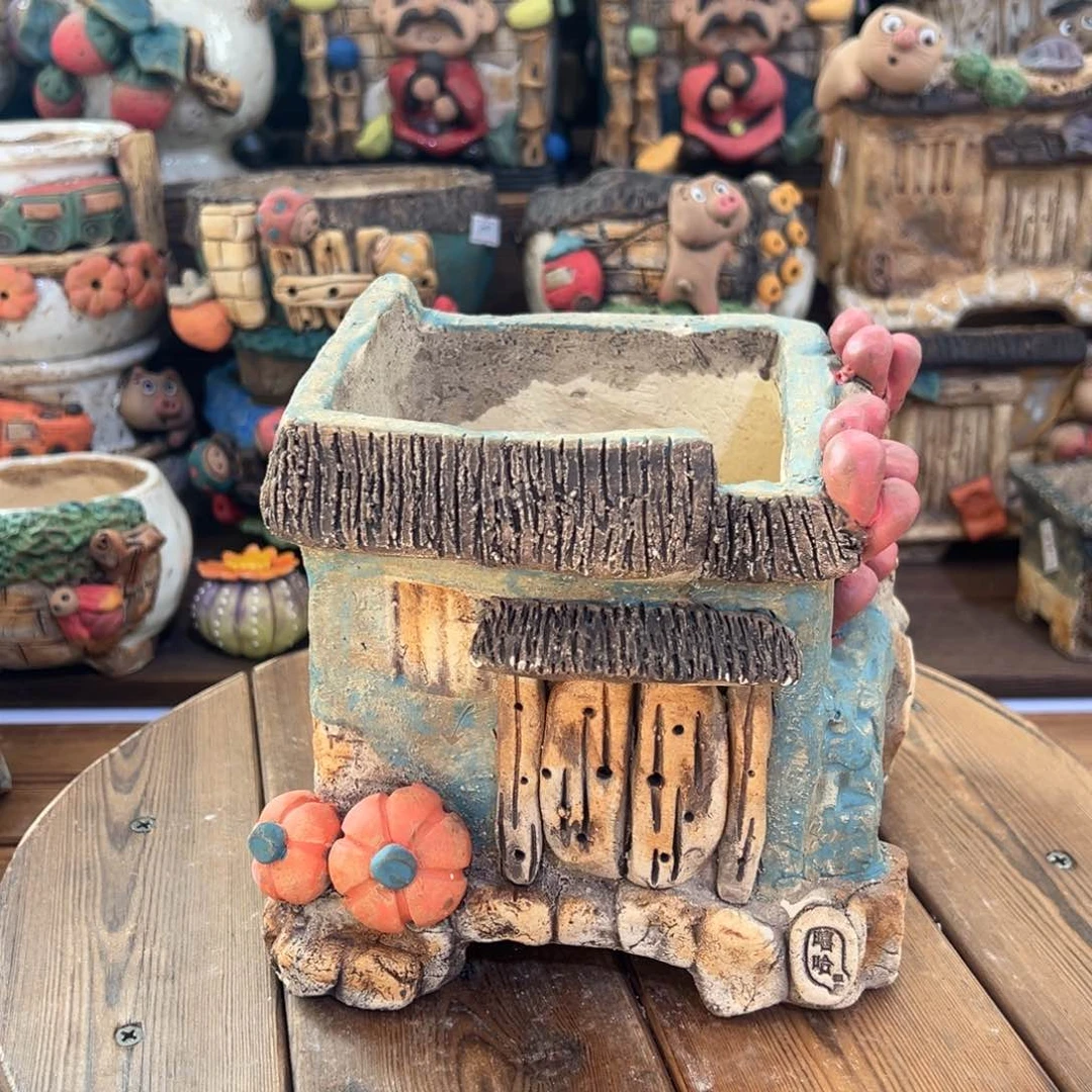 红陶嘻哈多肉花盆