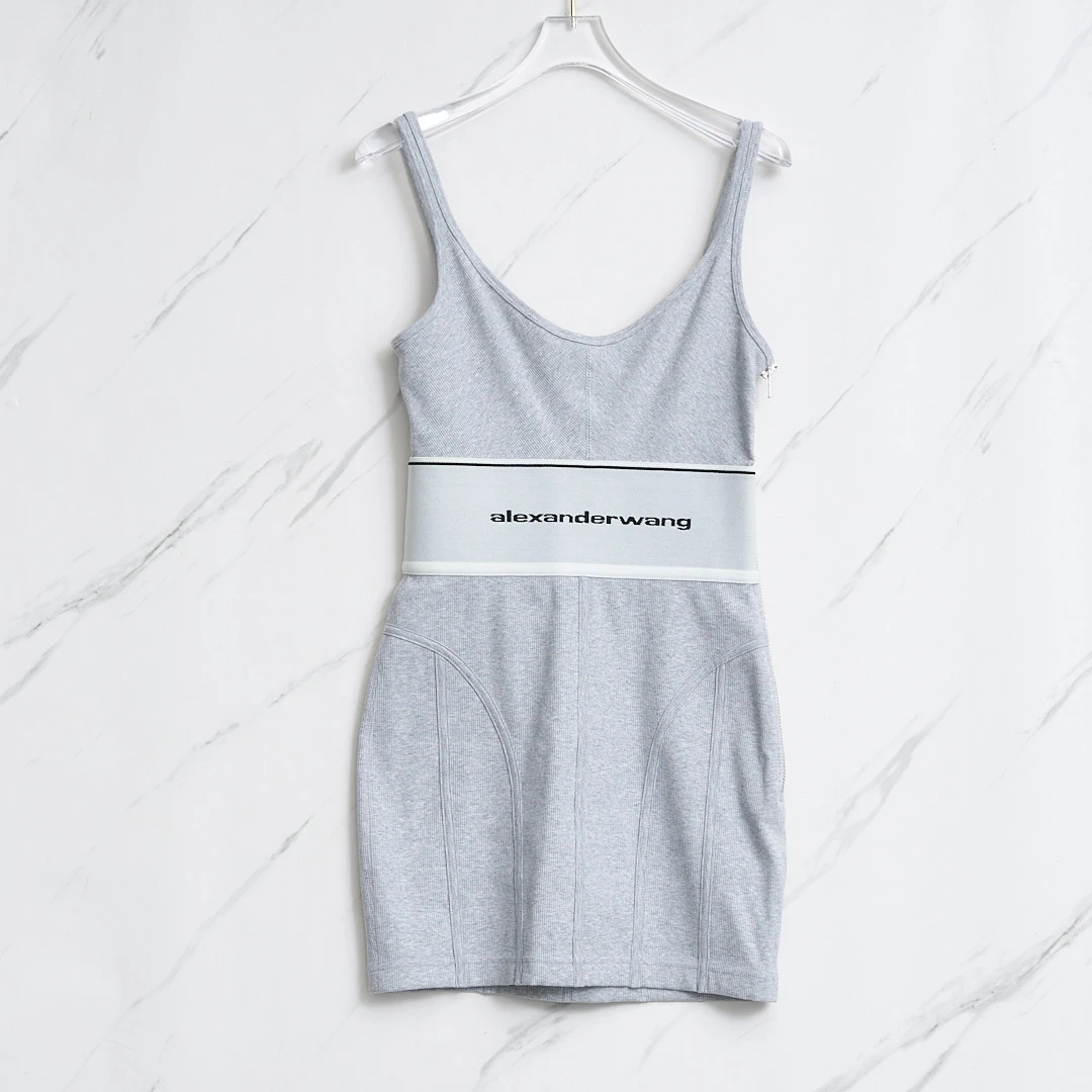 全新未使用  【瑞池女装】Alexander Wang logo吊带连衣裙AGGU00540
