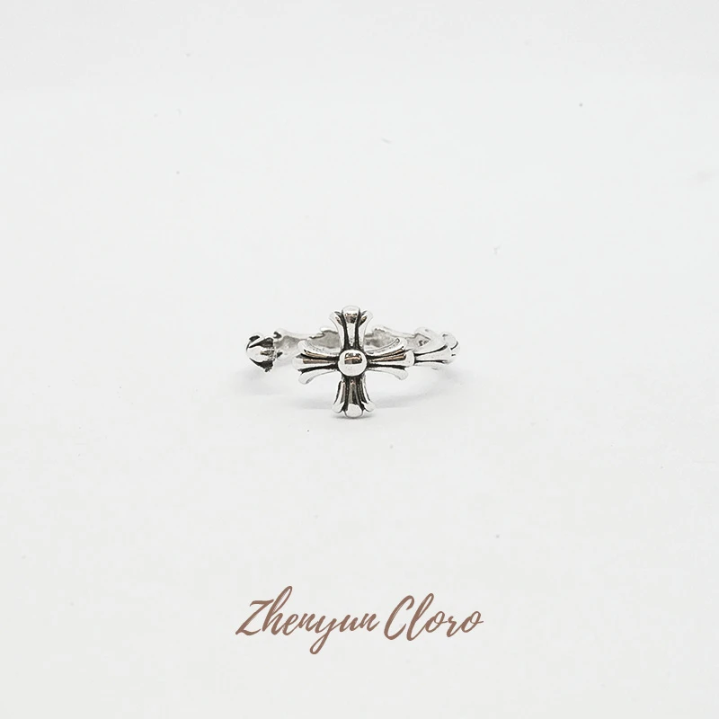 合金戒指 复古雕花十字架戒指 AD45021