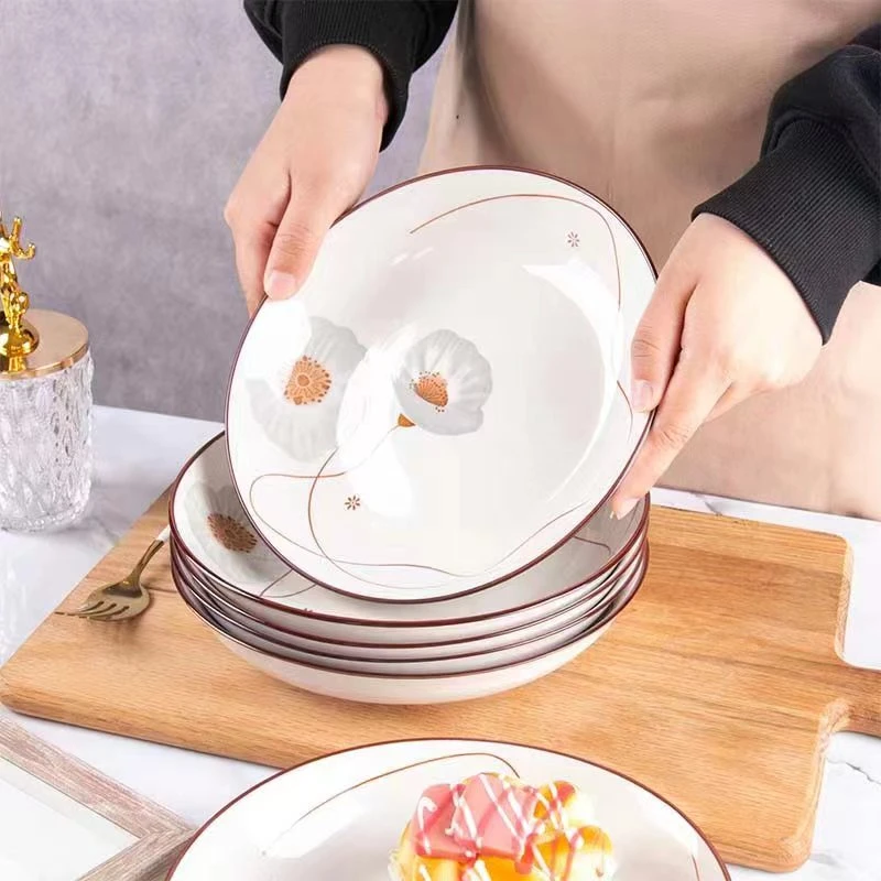 八英寸岁月静好圆盘6个中式简约风 破损补发