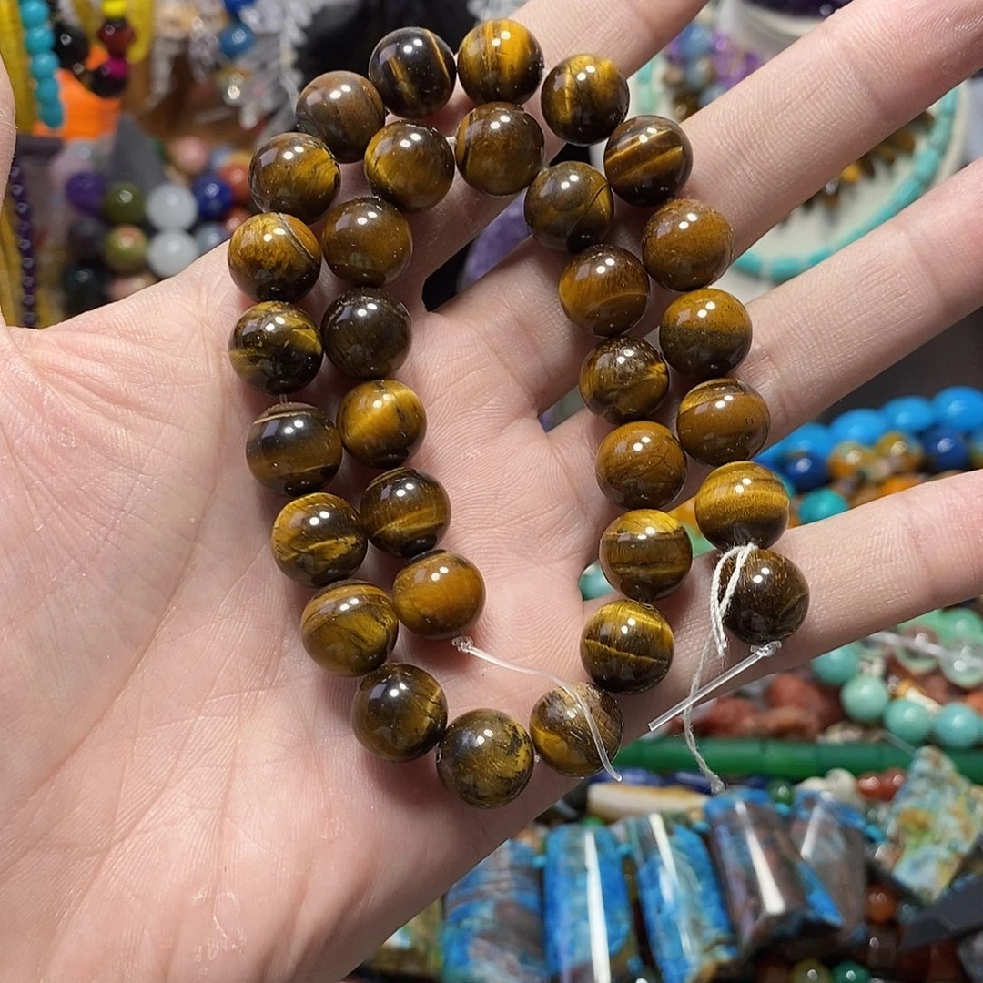 石英质玉未镶嵌，黄虎眼12mm，