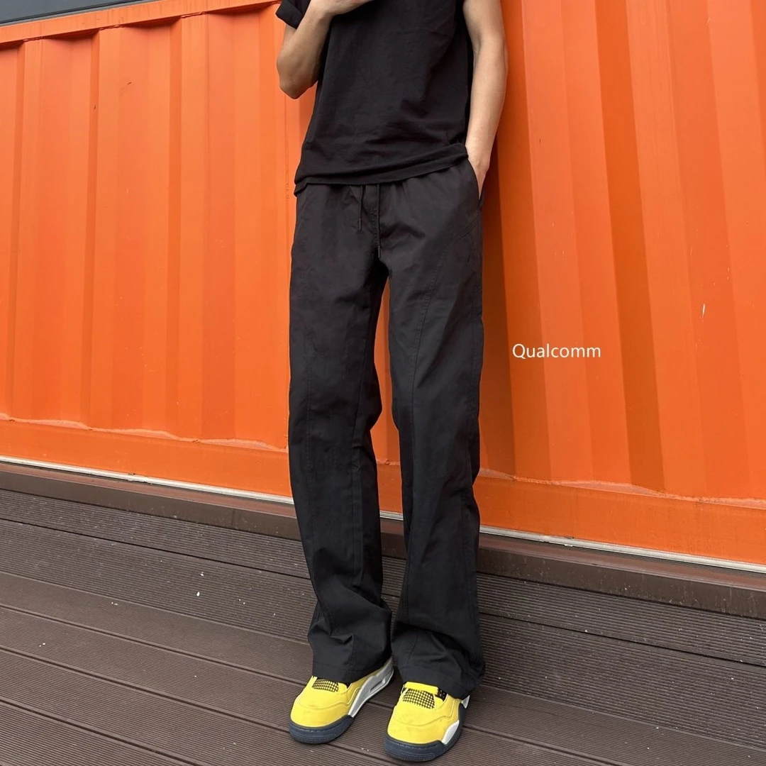 衣品无忧美式弯刀吸湿排汗男款中腰夏季薄款微喇宽松显瘦女透气