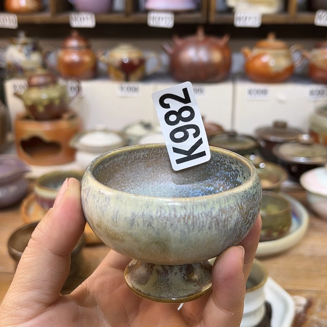 白泥茶杯瘦***圈陶瓷艺术