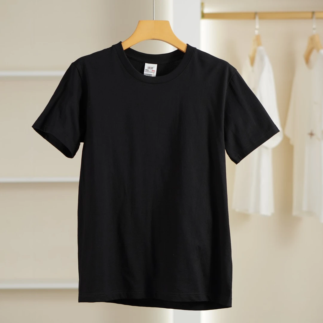 麦迪尚品【朵颐之秀】50409215 夏季100%棉简约净版舒适短袖T恤衫