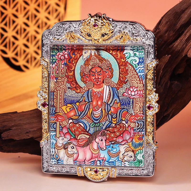 八大明王唐卡吊坠-多样性发其一