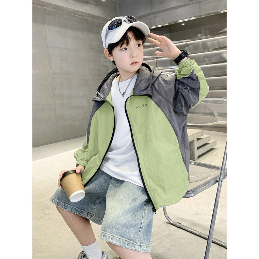 男童衣服夏季轻薄款2025新款儿童装空调衫外套大男孩夏装潮酷