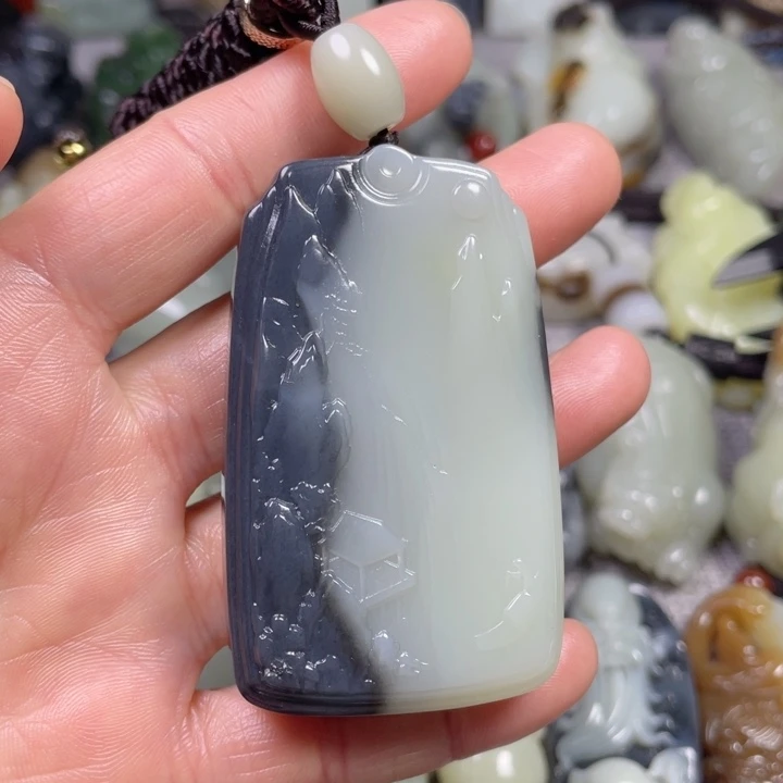 和田玉未镶嵌挂件