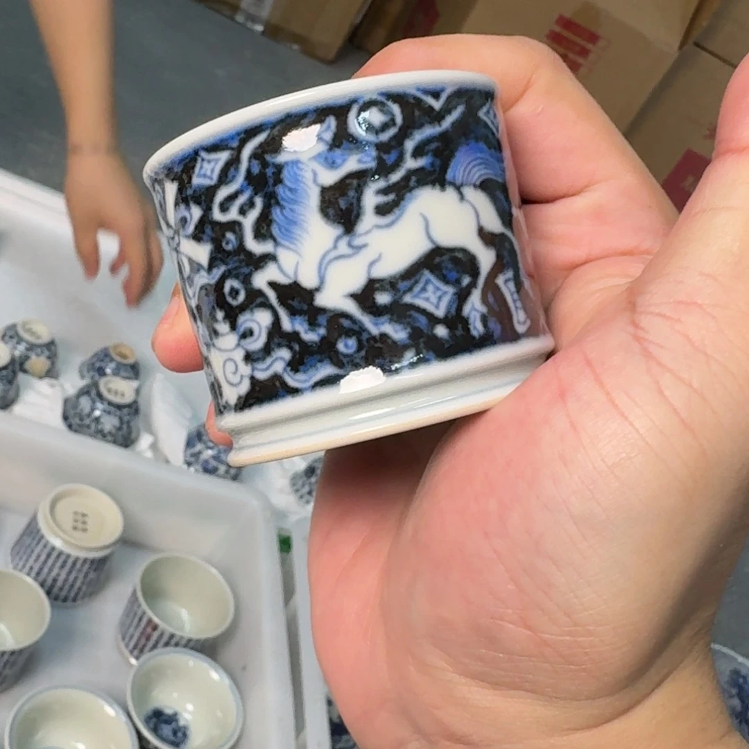 杯子瓷言所老曹甄选好瓷开片