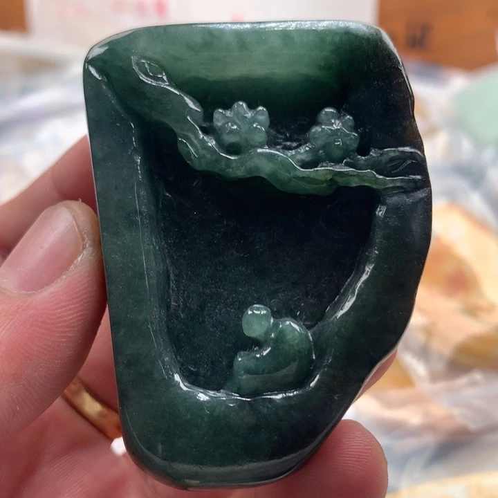 翡翠未镶嵌颈饰保真天然a货翡翠