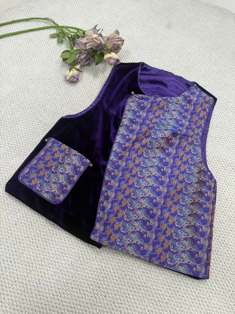 28269新中式拼接马夹