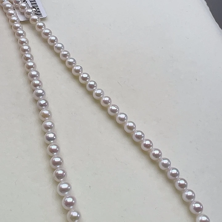 颈饰银S925镶嵌淡水珍珠➕5.5极光炫彩