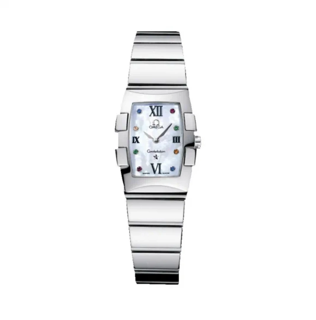 99新 Omega/欧米茄 星座系列/全原装/彩色刻度/贝母盘/25mm/