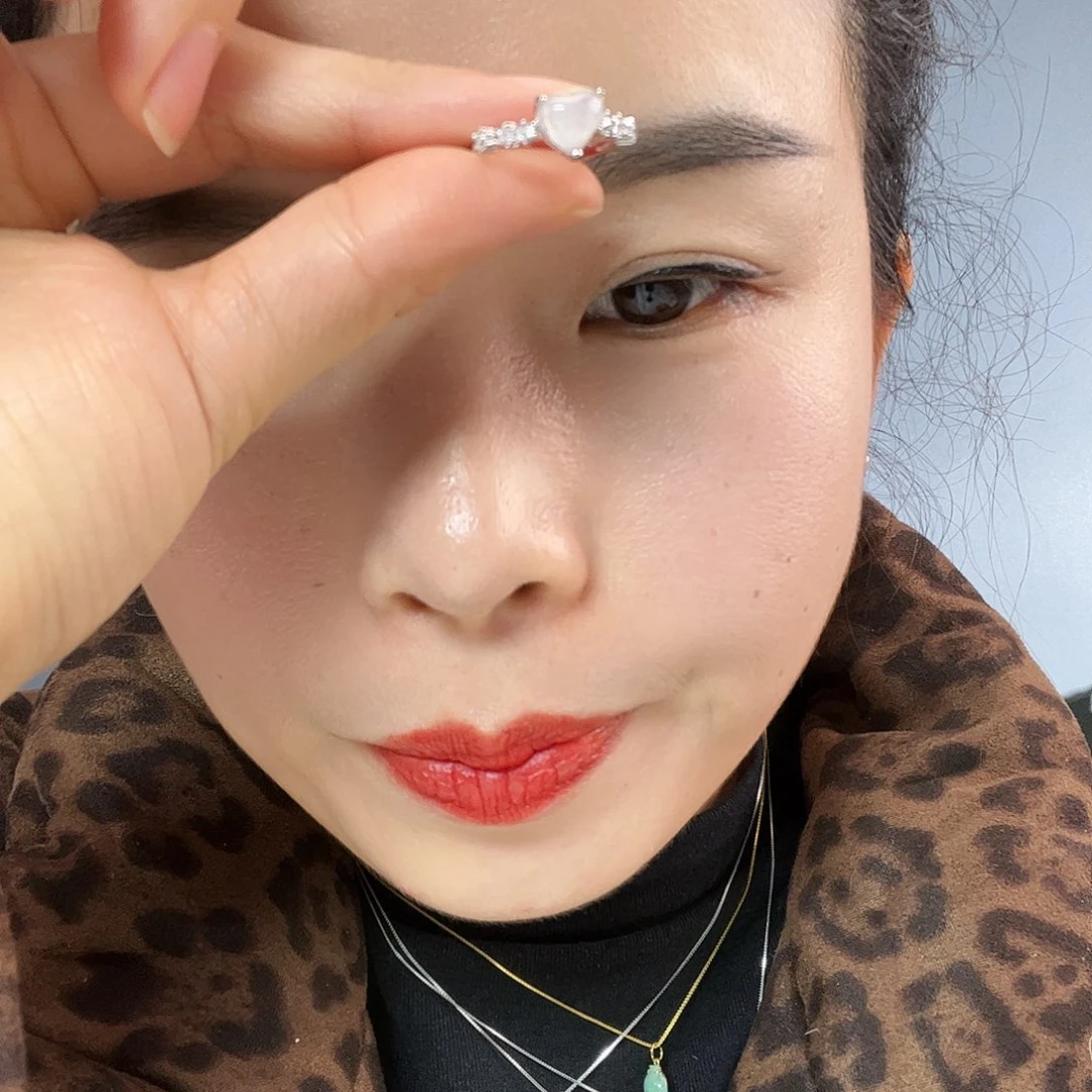 翡翠银S925镶嵌耳饰天然翡翠