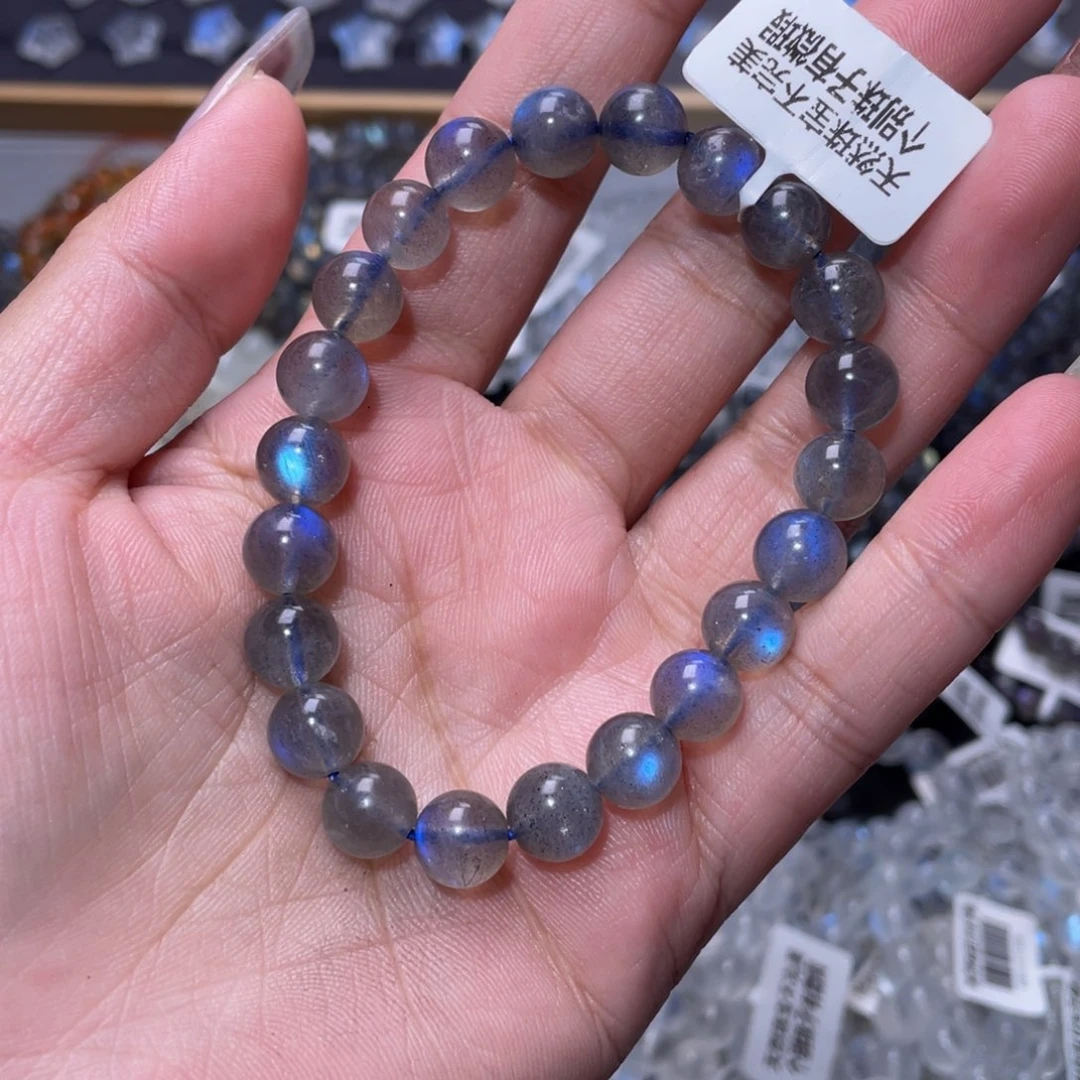 拉长石手链未镶嵌拉长石手链9mm