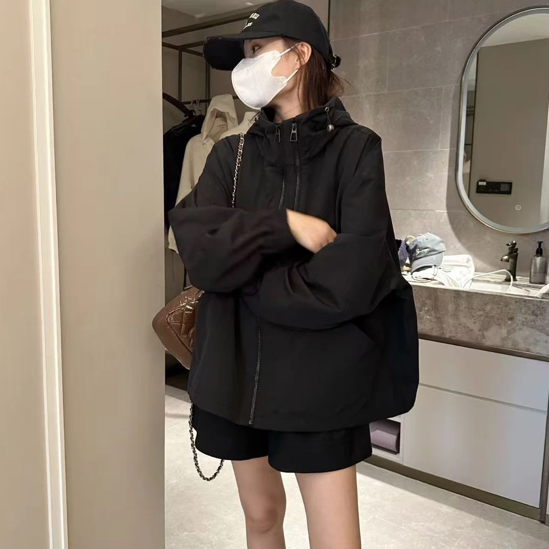 丹丹家2025秋季特定欧版双拉链连帽柔软透气冲锋衣外套(90-175斤）