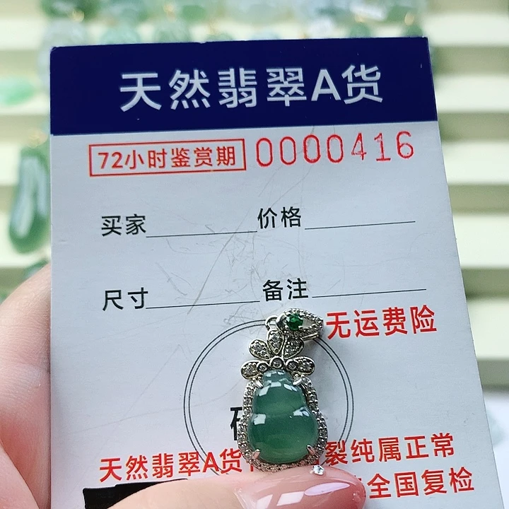 翡翠未镶嵌颈饰吊