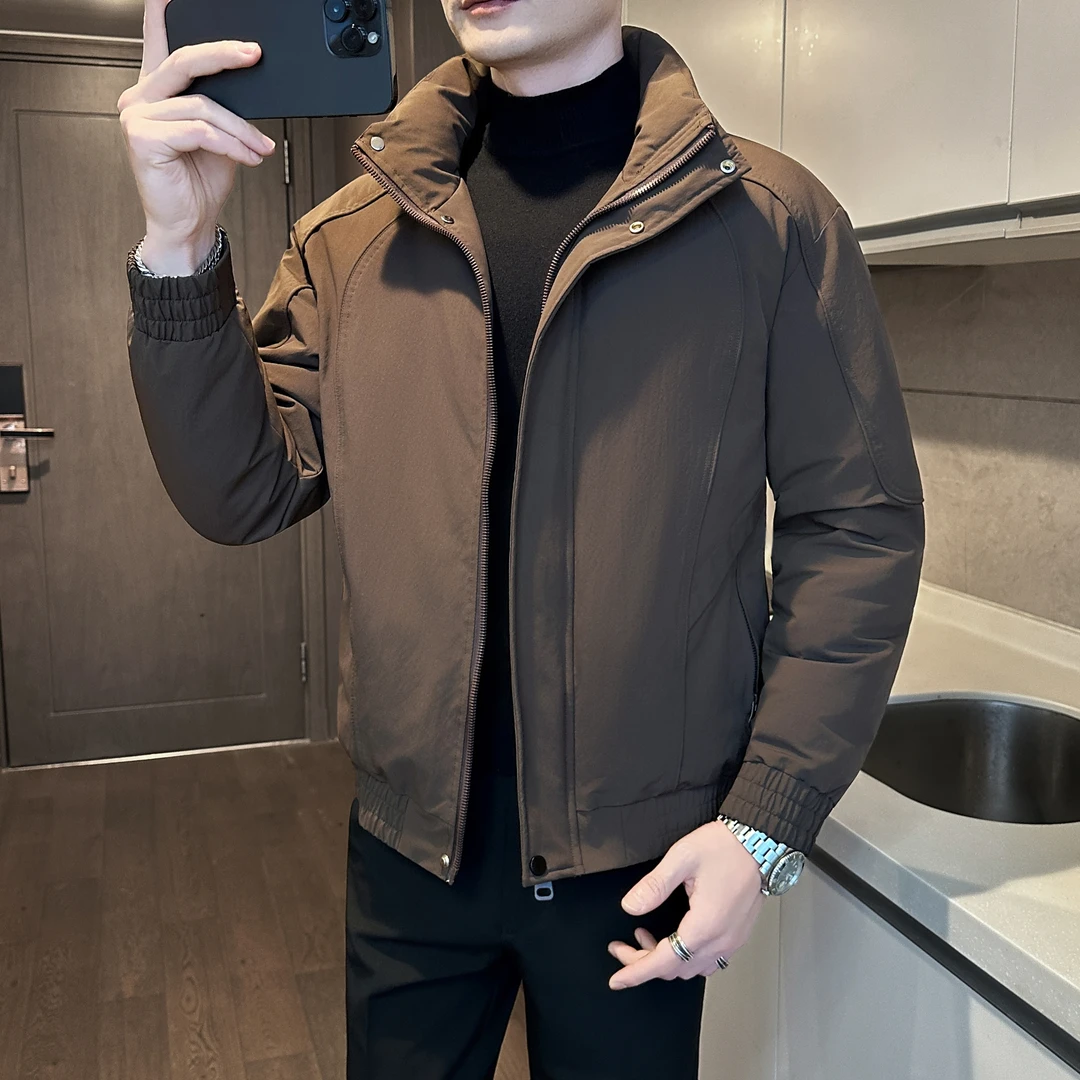 高级感立领加厚短款工装棉服男冬季2025新款男士潮牌痞帅棉衣外套