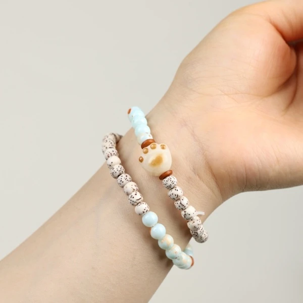 精美星月菩提双拼猫咪款女手串适合作为闺蜜礼物A529（无礼盒）