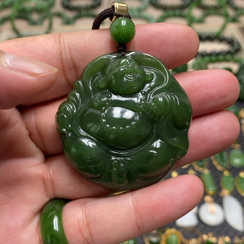 【闪购商品】和田玉（碧玉）未镶嵌颈饰糖*