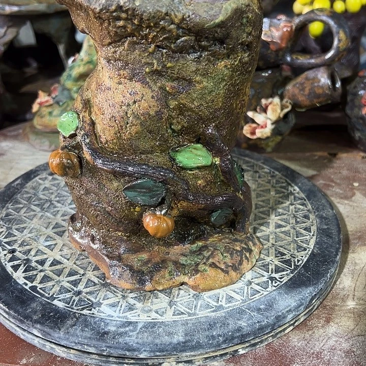 003新店福利手工粗陶高温花盆