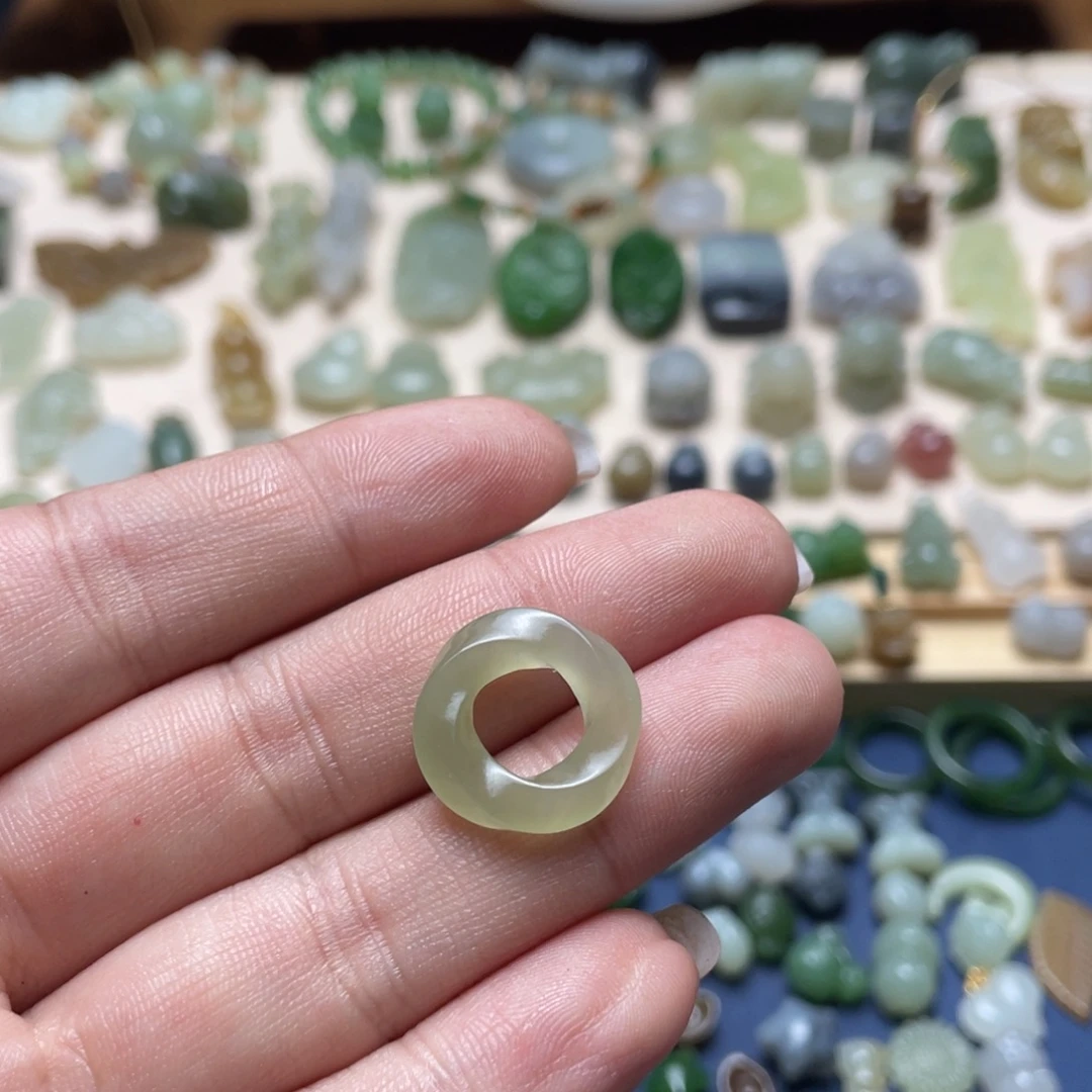 和田玉足银镶嵌吊坠(不含链)