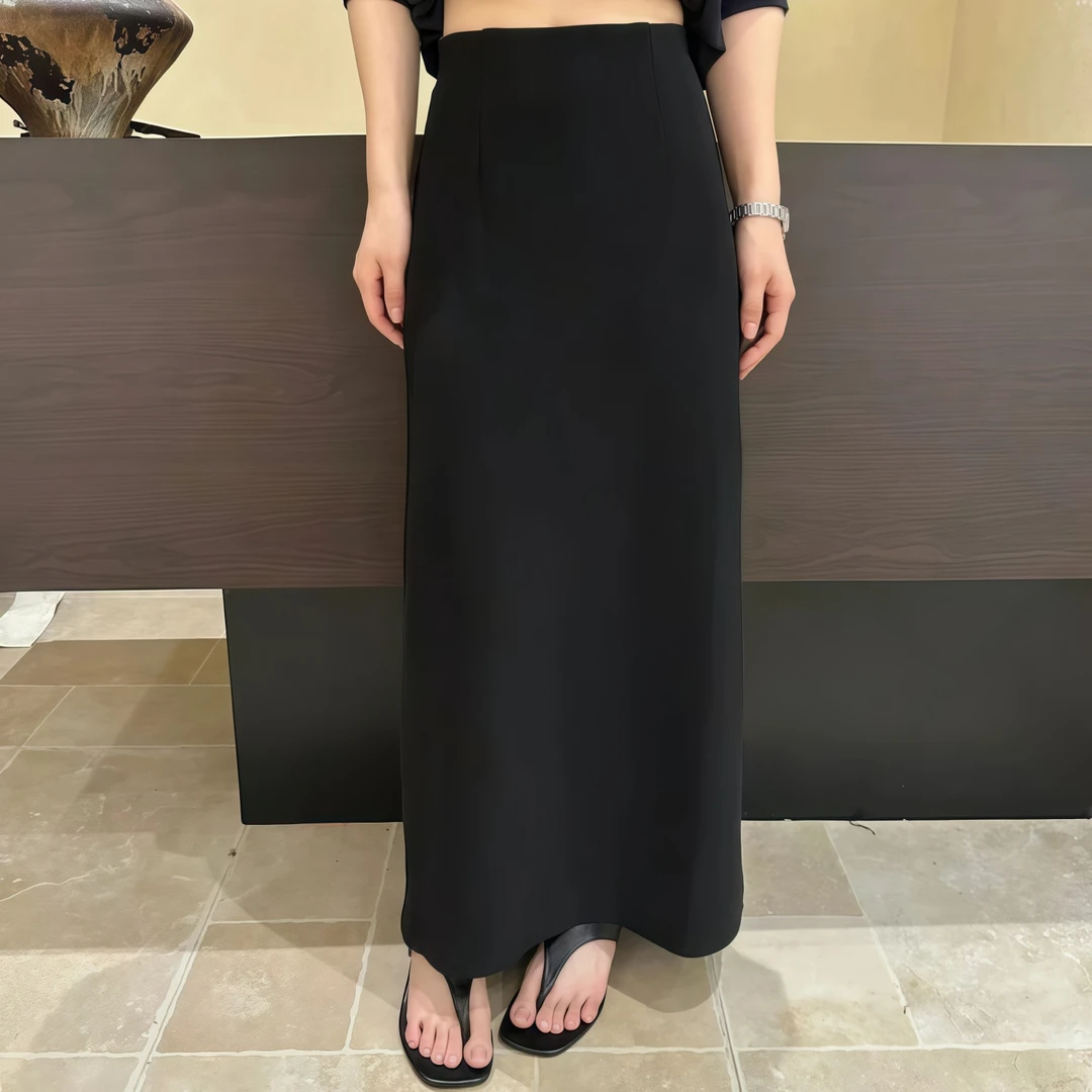 洋气后开叉高腰半身裙女2025秋季新款大码胖MM显瘦百搭时尚裙子