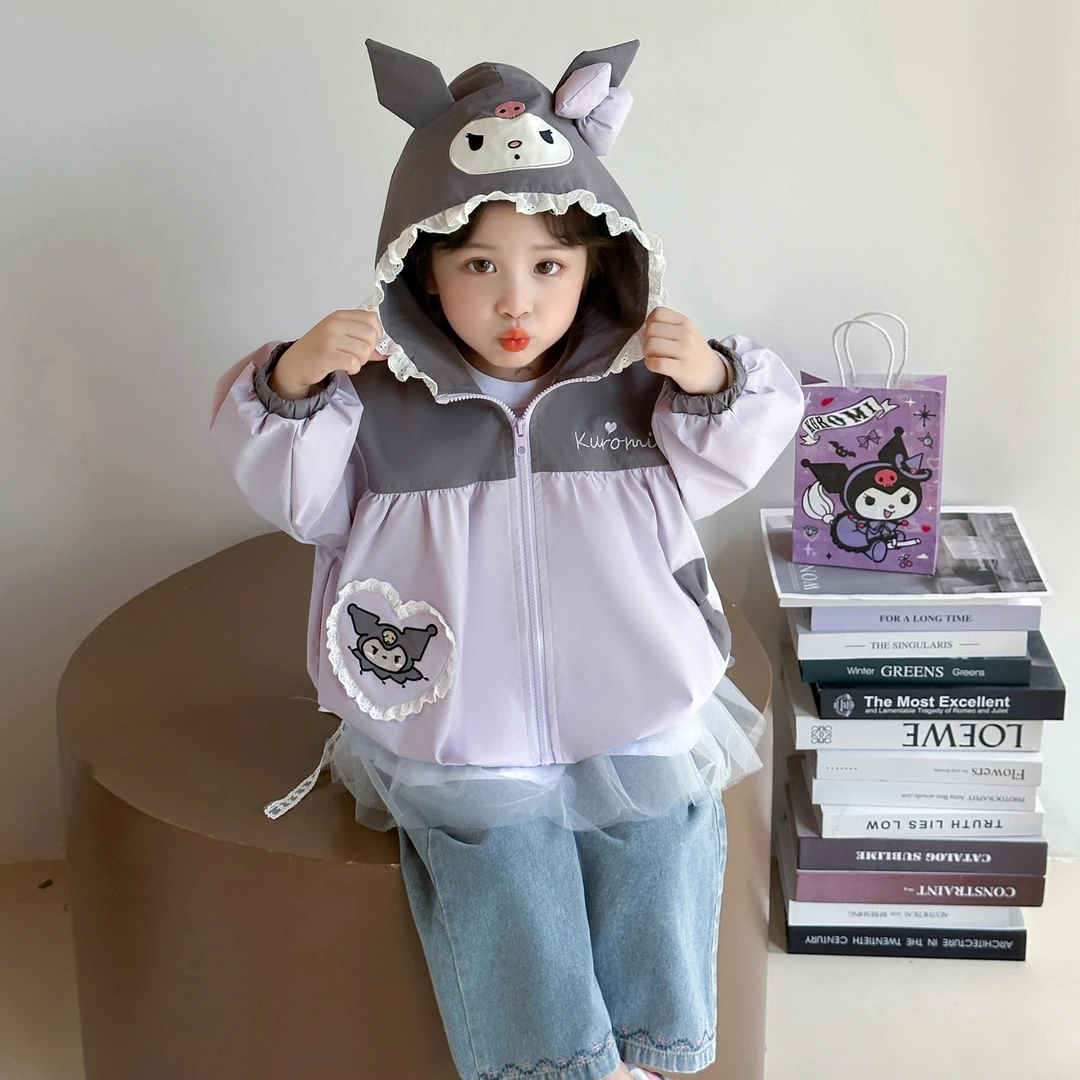 女童库洛米连帽外套洋气儿童春秋季新款女宝宝休闲上衣小女孩时髦