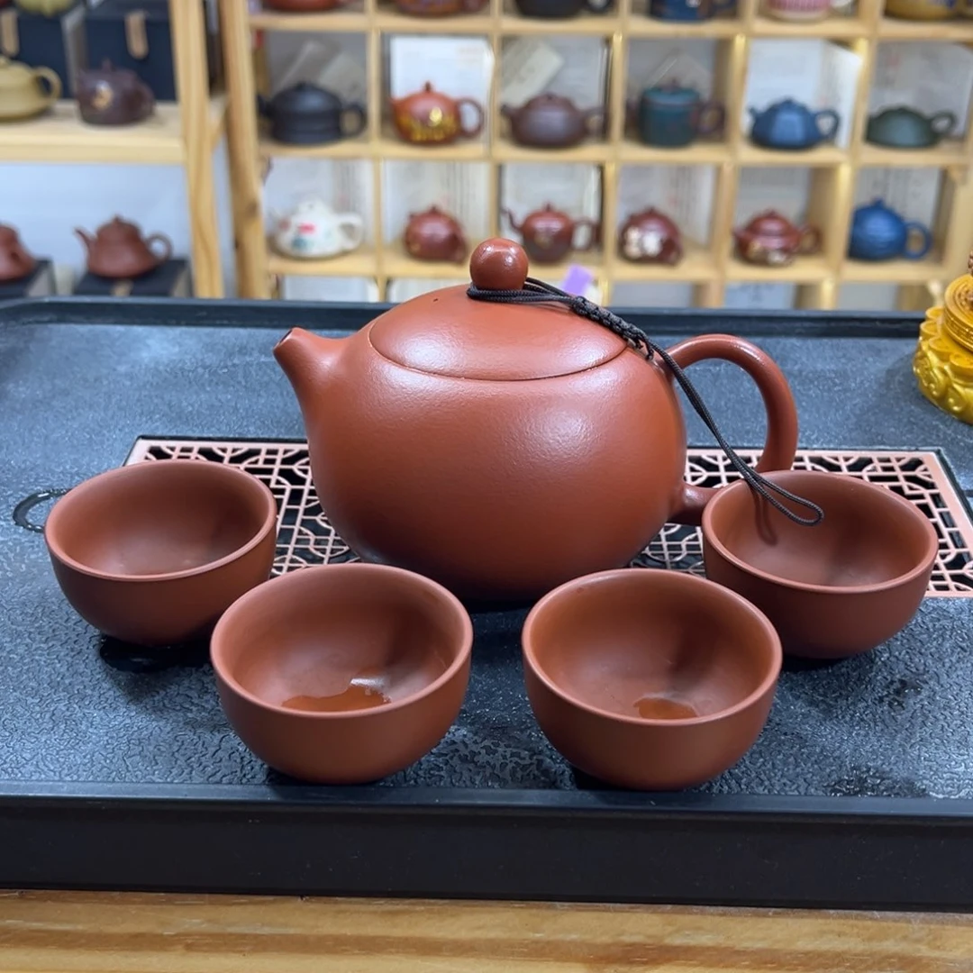 紫砂紫砂胖西施（一壶四杯）