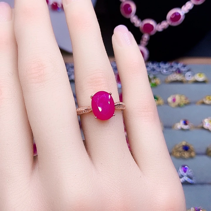 银S925镶嵌红宝石戒指